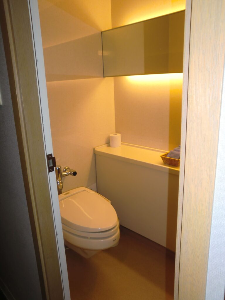 ホテル ヘリテイジ飯能の客室プリンセス内にあるトイレの写真