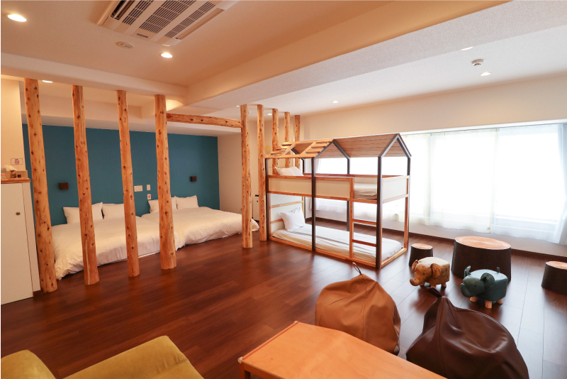 エンゼルグランディア越後中里 2段ベッドのある客室の写真