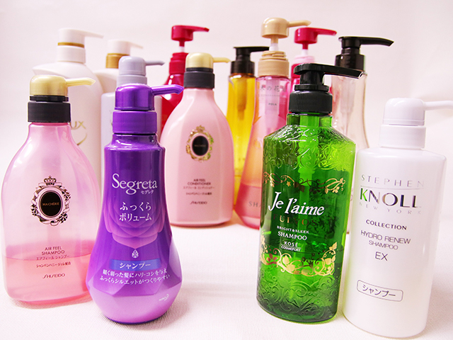 色んなシャンプーが集合した写真