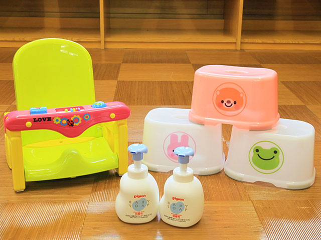 バスチェア、キッズチェア、ベビーソープの集合写真