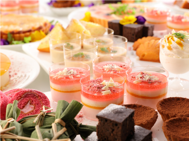 エンゼルグランディア越後中里のバイキングレストラン デザートブュッフェ