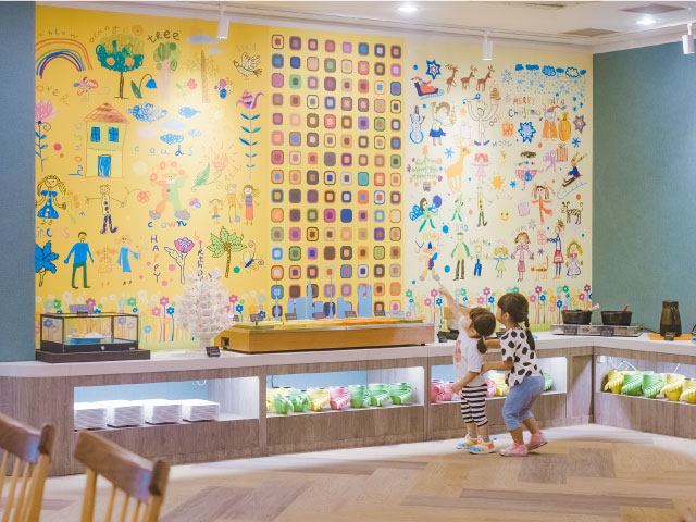 エンゼルグランディア越後中里のバイキングレストラン内にあるキッズバイキングコーナー