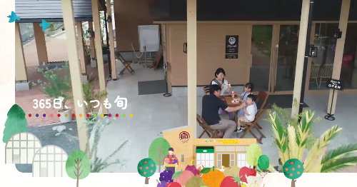 白根グレープガーデン　フルーツカフェ　テラス席の写真