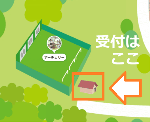 伊香保グリーン牧場　アーチェリー体験受付ＭＡＰイラスト