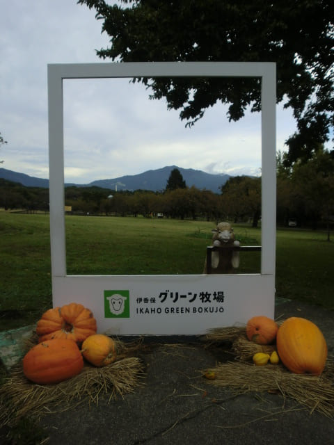 伊香保グリーン牧場内　記念撮影スポットの枠の写真