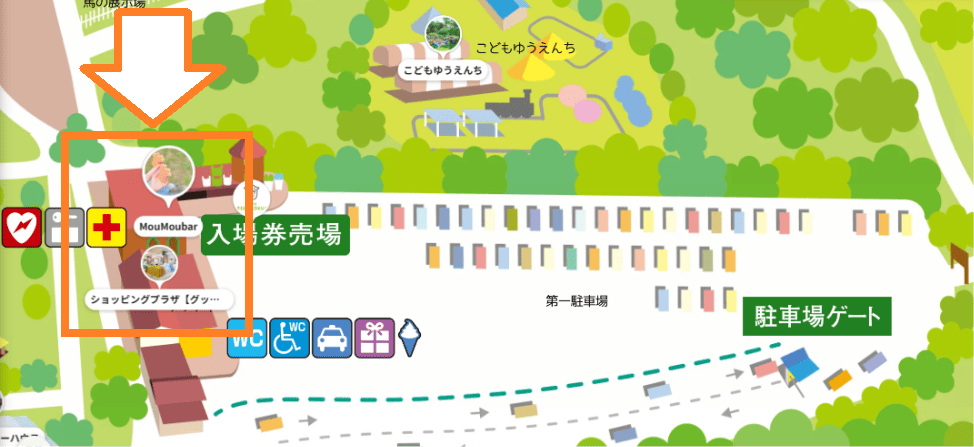 伊香保グリーン牧場内のショッピングプラザグッディ　場所ＭＡＰ